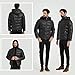 BINACL Men's Winter Jacket,Thicken Quilted Hooded Padded Down Alternative Puffer Coat