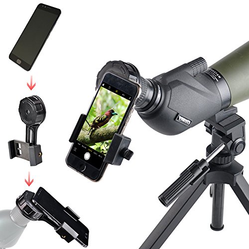 DoubleSun Spotting Scope Cellphone Mount-Design for Binocular Monocular Telescope and Spotting Scope