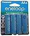 Eneloop CO-W35G-CPNQ Newest Version 4th Generation AA NiMH Pre-Charged Rechargeable Battery Blue Pack of 8