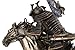 Top Collection Samurai Riding Horse with Sword in Hand Statue - Japanese Warrior in Combat Sculpture in Premium Cold Cast Bronze - 8-Inch Collectible Figurine