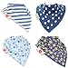 Zippy Fun Baby Bandana Drool Bibs (4 Pack Gift Set) Stylish Blues