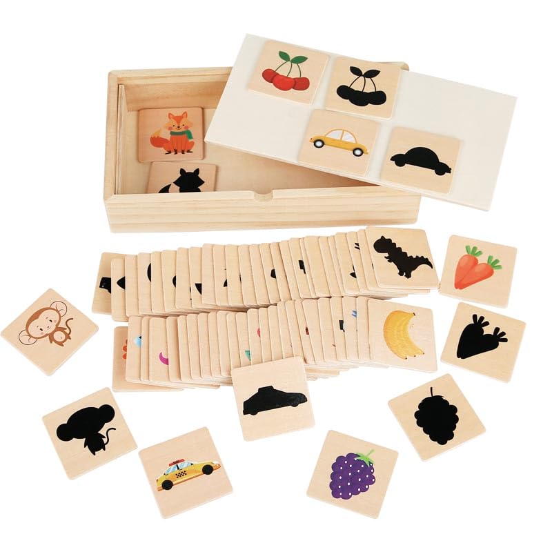 Dr. MUYA® Montessori Toy for 2 3 4 5 Years, Shapes Matching Toy, Wooden Toys, Educational Toys, Motor Skill, Gift for Kids Boys Girls Aged 2–5 Years