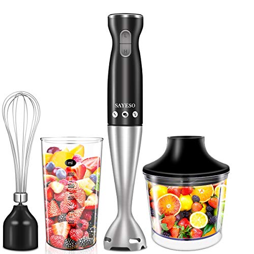 SAYESO Hand Blender, (New Version) 4in1 Multifunctional Electric