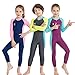 Youth Girls Boys One Piece Water Sports Sun Protection Rash Guard UPF 50+ Long Sleeves Full Suit Swimsuit Wetsuit