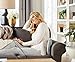 Sunbeam Heating Pad for Back Pain Relief | Self-Inflating, 4 Heat Settings with Auto-Shutoff | Beige, 12-Inch x 16-Inch