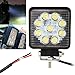 Willpower 10pcs 4 Inch 27w Square Spot LED Work Light Bar for Truck Car ATV SUV 4X4 Jeep Truck Driving Lamp