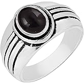 0.8Cts Style Oval Shaped Natural Gemstone Rings For Women, 925 Silver Plated Birthstone Ring Jewelry Gift For Women Mom Wife