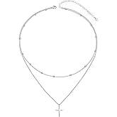 Yearace Choker Necklaces for Women S925 Sterling Silver Sideways Cross/Butterfly/Handcuffs/Infinity Interlocking/Chakra Choker Necklace Dainty Sideways Cross Necklace Jewelry Gift