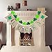 VERKB Shamrock Lucky Burlap Decoration Banner-St Patrick's DayThemed Decorations Sign-Home Decor for Kids Party, Holiday, Bedroom, Window, Fireplace, Cabinets