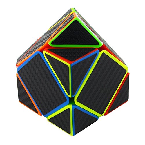 Dartphew Toys,1PCS Fashion ABS Pyramid Speed Cube Carbon Fiber Sticker Puzzle Improving Memory Hands-on Dexterity Skills Perfect Gift For Kids Exercising Brain (3x3x3)