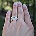 Oxford Diamond Co Marquis & Round Cubic Zirconia Eternity Band .925 Sterling Silver Ring Size 8