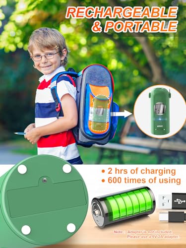 AFMAT Electric Pencil Sharpener for Colored Pencils 7-11.5mm, Fully Automatic Pencil Sharpener, Auto in & Out, Rechargeable Hands-Free for Large Pencils, Green