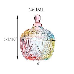 Danmu 1Pc Colorful Glass Storage Jar, Candy Jar