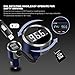 FM Transmitter, Tohayie Bluetooth Wireless Radio Adapter Audio Receiver Stereo Music Tuner Modulator Car Kit with Hands-Free Calling & Dual USB Charger(Blue)