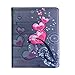 JYtrend Case for iPad 9.7 2018/2017, Rotating Stand Smart Magnetic Auto Wake Up/Sleep Cover for A1893 A1954 A1822 A1823 MP2G2LL/A MP2J2LL/A MPGT2LL/A MPGW2LL/A MP2F2LL/A MP2H2LL/A (Heart Flower)