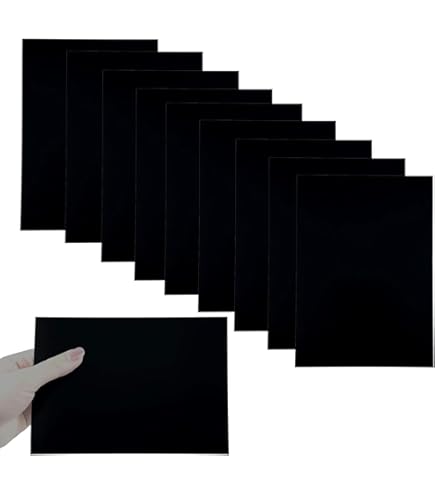 100 Pcs Cartes De Visite Vierges En étal, Cartes De Visite Noires Gravées Au Laser En Aluiniu