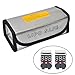 Fireproof Explosionproof Lipo Battery Safe Bag(7.28″x3.3″x2.5″) with 2 Packs of LiPo Voltage Checker + Warning Buzzer