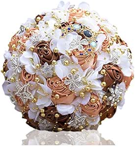 GONGFF Diamantes de imitación Novia Dama de Honor Ramos de Novia