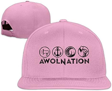 HYRONE Unisex Hip Hop Baseball-Caps Meshback Awolination Logo Hat Caps Pink