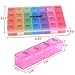 AZDENT Weekly Pill Organizer Cases 4 Times a Day Pill Box Travel Medicine Container Box for Vitamins Supplement(Small)