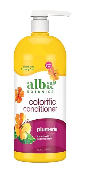 ALBA BOTANICA COLORIFIC CONDITIONER, PLUMERIA, 32 OZ