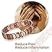 Bracelet,Mens Bracelet,Mens Copper Classic Retro Bracelet,Healthy Unisex Magnetic Pure Copper Double Row Therapy Bracelet Pain Relief for Arthritis