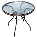 Quality Patio Round Rattan Dining Table Tempered Glass Outdoor Furniture Garden Pool Yard With Hole in Middle
