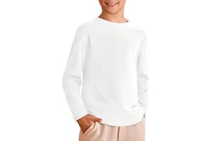 Haloumoning Kids Boys Long Sleeve Crewneck T-Shirts Tee Tops 5-14 Years