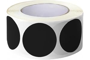 SHYGO® 1“ Black Circle Dot Stickers Color Coding Labels, 1000PCS 2 Rolls