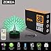 ZOKEA Night Light 3D lamp 7 Colors Changing Nightlight with Smart Touch & Remote Control 3D Night Light for Kids or as Gifts for Women Kids Girls Boys (Peacock)