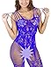 Buauty Body-stocking Plus Size Crotchless Lingerie For Women Babydoll Bodysuit,Blue,One Size
