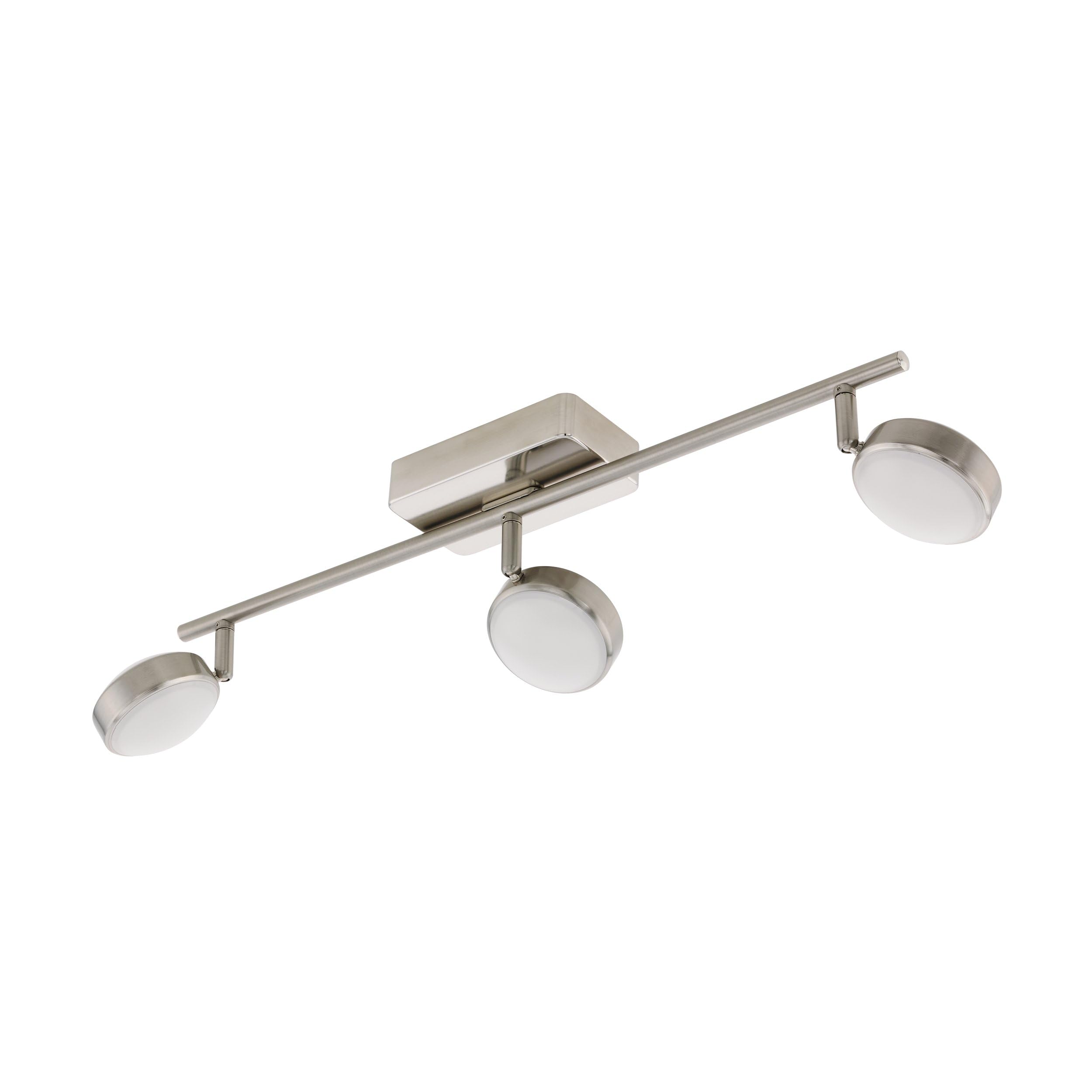 Eglo Connect LED Ceiling Spotlight Corropoli-C, Smart Home 3-Light spot, Ceiling lamp Made of Steel and Plastic, Colour: matt Nickel, White, dimmable, Adjustable White Tones and Colours