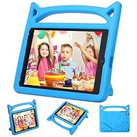 New iPad 2017/2018 9.7 inch Case/iPad Air Case-Auorld Shockproof Handle Stand Case Cover For Apple New iPad 9.7inch(2017/2018 Version) and iPad Air(Blue)