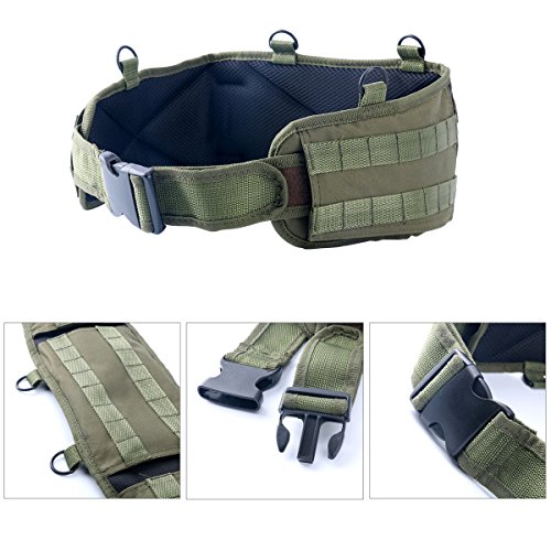 Yaekoo Tactical Battle Belt Great for Outdoor Sports (Army Green)