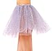 Women's Classic 3 Layered Tulle Sparkling Sequin Tutu Skirt, Silver