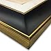Artcare by Nielsen Bainbridge 12x15 Tuscan Collection Black and Gold Archival Document Frame with Warm White Mat for 8.5x11 Document