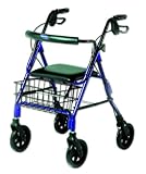 Four Wheel Rollator Frame Color: Red