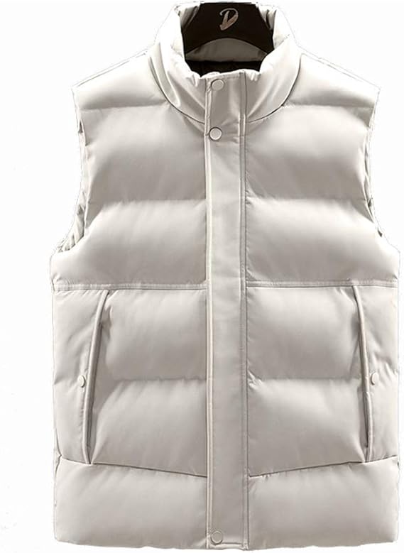 Amazon メンズパッド入りベスト スタンドカラーカジュアルジップキルティングベストベスト ディウォーマー ベスト 通販
