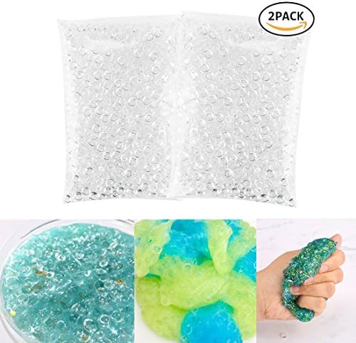 2 Pack Clear Fishbowl Beads for Slime Total 10.6 Ounces Plastic Vase Filler Beads Wedding and Party Decoration