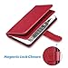 ULAK Compatible with iPhone 8 Plus/Phone 7 Plus Wallet Case with Card Holder, Premium PU Leather Flip Cover with Kickstand Magnetic Closure Shockproof Case for iPhone 7 Plus/8 Plus, Red