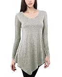 ZANZEA Women's Solid Slim Long Sleeve Irregular Hem Tunic Tops Shirt Mini Dress