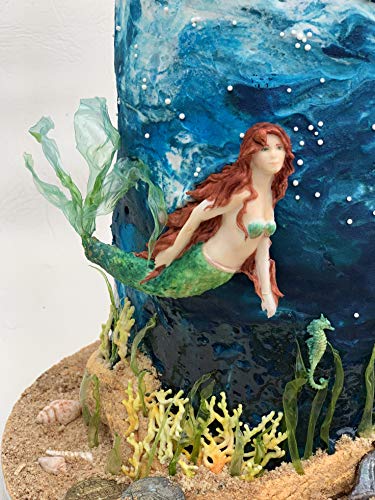 Katy Sue Swimming Mermaid Silicone Mold for Cake Decorating, Crafts, Cupcakes, Sugarcraft, Cookies, Candies, Cards and Clay, Food Safe Approved, Made in The UK