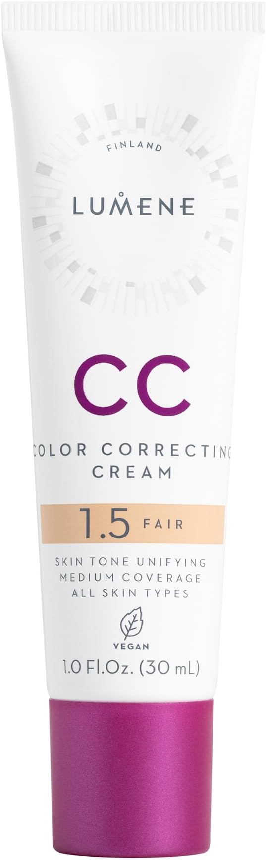 Lumene CC Cream Color Correcting Foundation SPF 20 Medium Coverage Vegan 30 ml