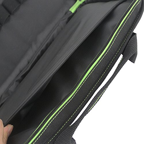 Kylebooker Single Pistol Case Tactical Handgun Bag (Black with Green)