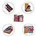 Ladies Luxury Soft Black (Multi Colored Inside) Hand Double-Stitched Real Nappa Leather RFID blocking Small Multi Fall Purse Large Multi Credit Card Wallet with Zip Up Coin Compartment