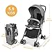 Besrey Airplane Stroller One Step Design for Opening & Folding Lightweight Baby Stroller for Infant Convertible Baby Carriage - Gray