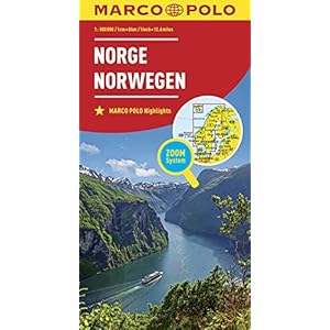 MARCO POLO Länderkarte Norwegen 1:800 000: Wegenkaart 1:800 000 Landkaart – Gevouwen Kaart, 9 januari 2020