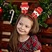 Toys World Shop 4 Christmas Headbands Pack Cute Christmas Head Wear Funny Reindeer Antler Happy Santa Claus Hair Band Holiday Headbands Xmas Party Decoration Accessory Christmas Costume Cosplay