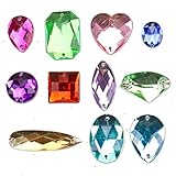 JETEHO 100Pcs Acrylic Gems Gemstones Flatback Craft Jewels Rhinestones Embellishments for DIY Crafts, Table Scatters, Wedding