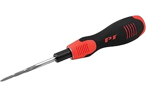 Performance Tool W8650 Double Sided 6-in-1 Tap Tool with Comfortable Handle - 6-32, 8-32, 10-32, 10-24, 12-24 and 1/4-20 Tap 